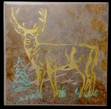 Ceramic Trivette - Deer, Colored